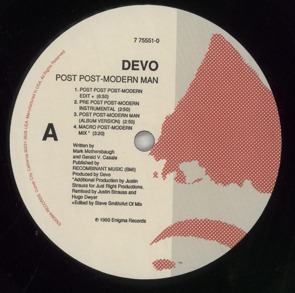 Devo Post Post-Modern Man US 12" vinyl single (12 inch record / Maxi-single) DVO12PO858020