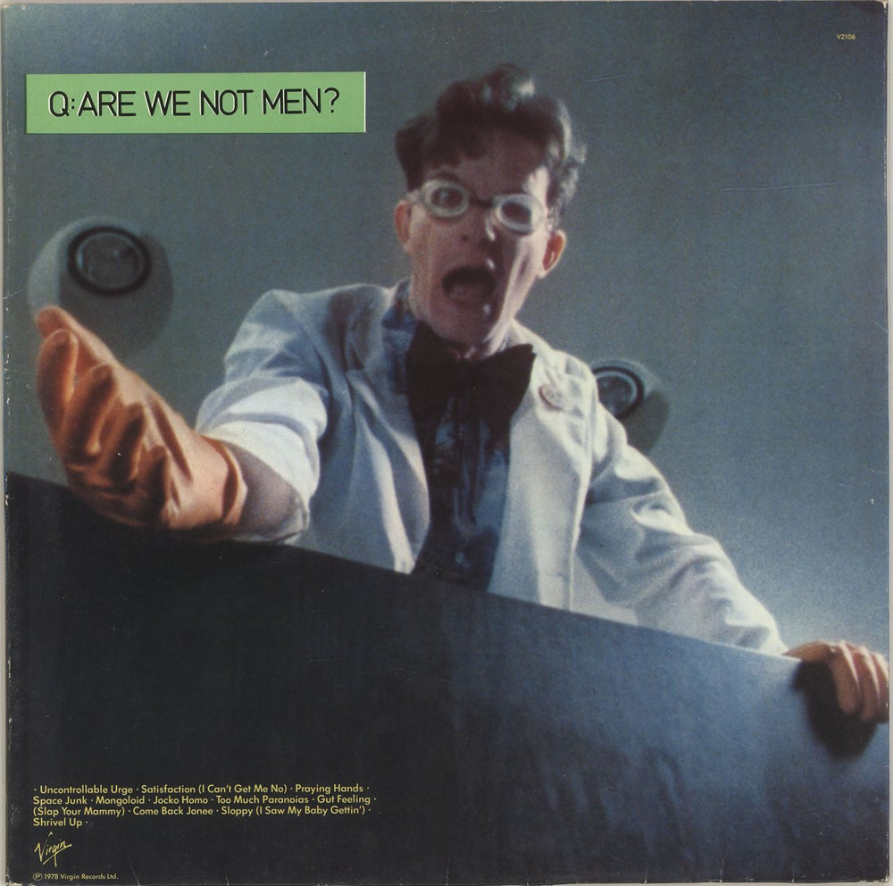 Devo Q: Are We Not Men? A: We Are Devo! - EX UK vinyl LP album (LP record) V2106