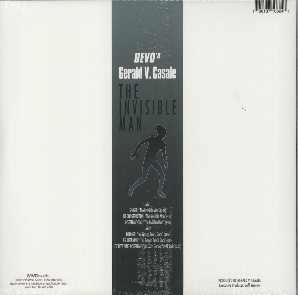 Devo The Invisible Man - Clear Vinyl - RSD22 - Sealed US 12" vinyl single (12 inch record / Maxi-single) 760137106241