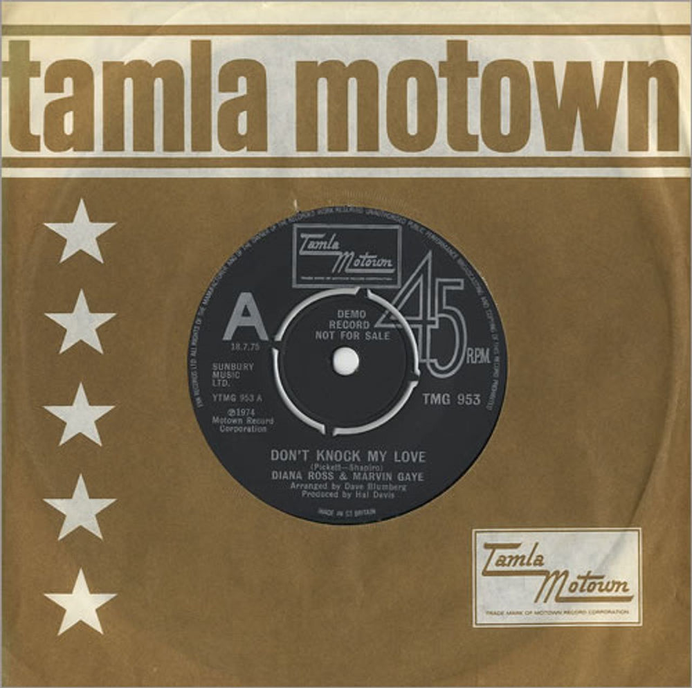 Diana Ross Don't Knock My Love UK Promo 7" vinyl single (7 inch record / 45) TMG953