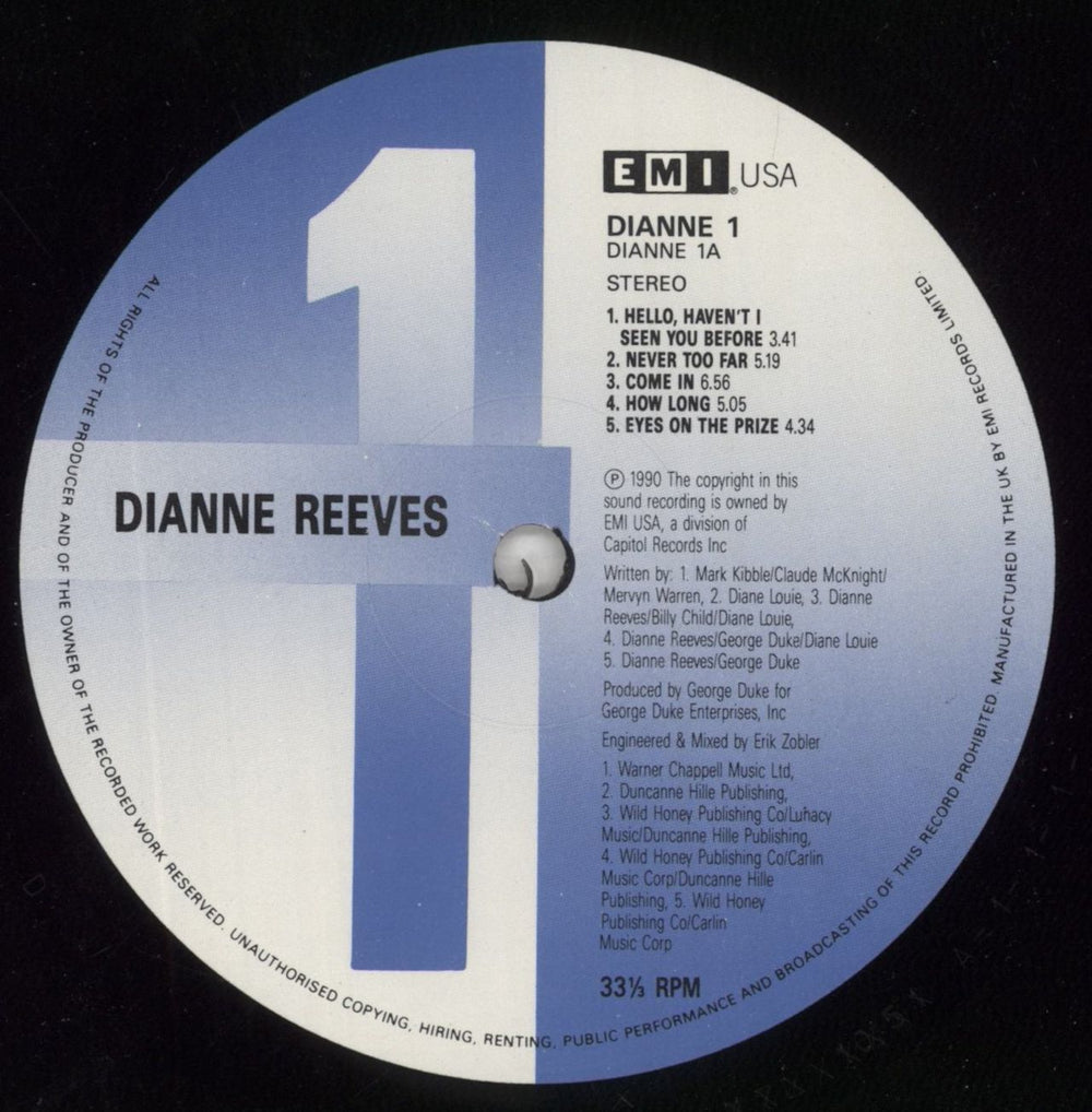 Dianne Reeves Never Too Far UK vinyl LP album (LP record) DPVLPNE635662