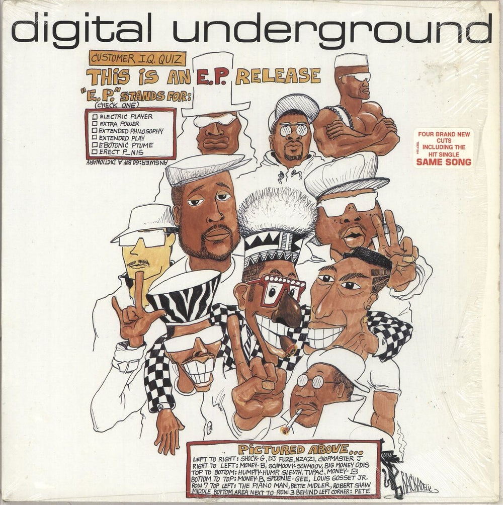 Digital Underground This Is An E.P. Release - stickered shrink US Promo 12" vinyl single (12 inch record / Maxi-single) TBEP964