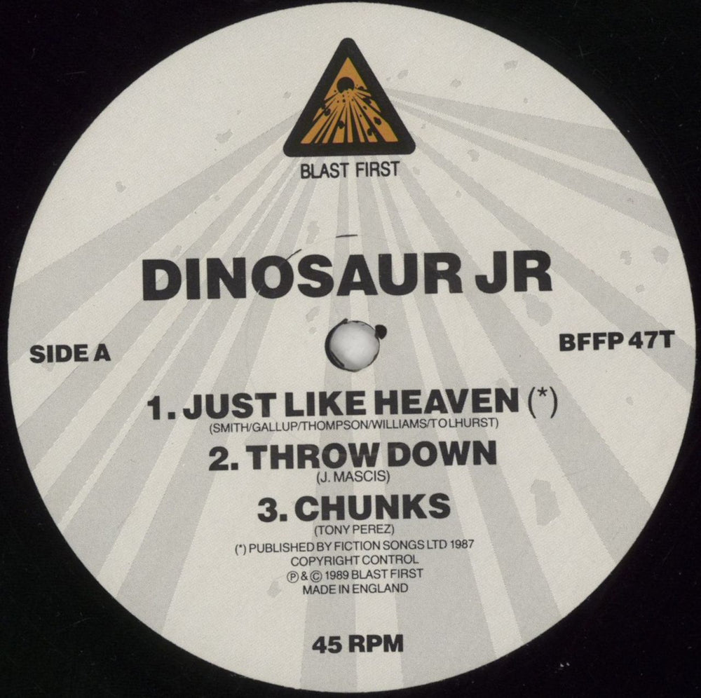 Dinosaur Jr Just Like Heaven - Etched UK 12" vinyl single (12 inch record / Maxi-single) DJR12JU94072