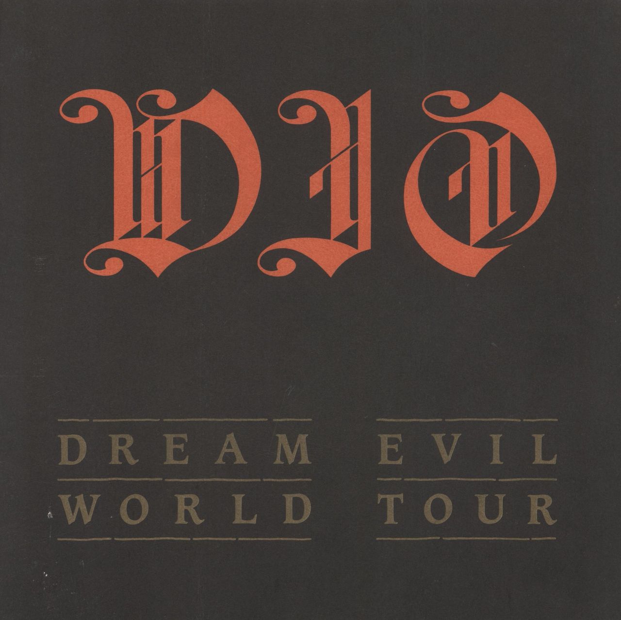 Dio Dream Evil World Tour UK tour programme TOUR PROGRAMME
