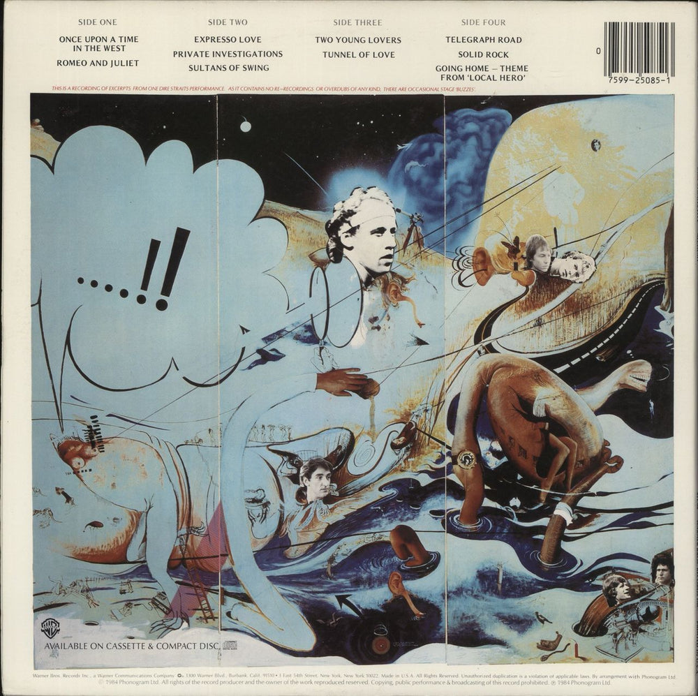 Dire Straits Alchemy Live - Quiex II US Promo 2-LP vinyl record set (Double LP Album) 075992508513