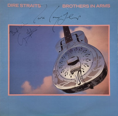 Dire Straits Brothers In Arms - Autographed UK vinyl LP album (LP record) VERH25