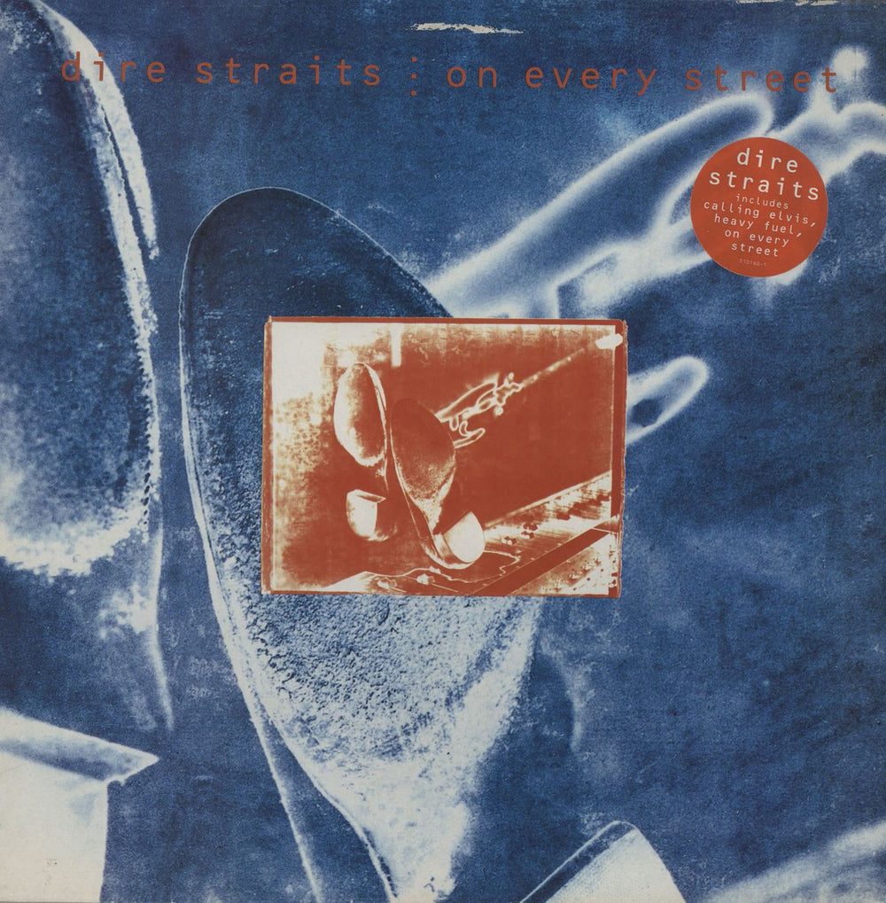 Dire Straits On Every Street + stickered p/s - VG UK vinyl LP album (LP record) 510160-1