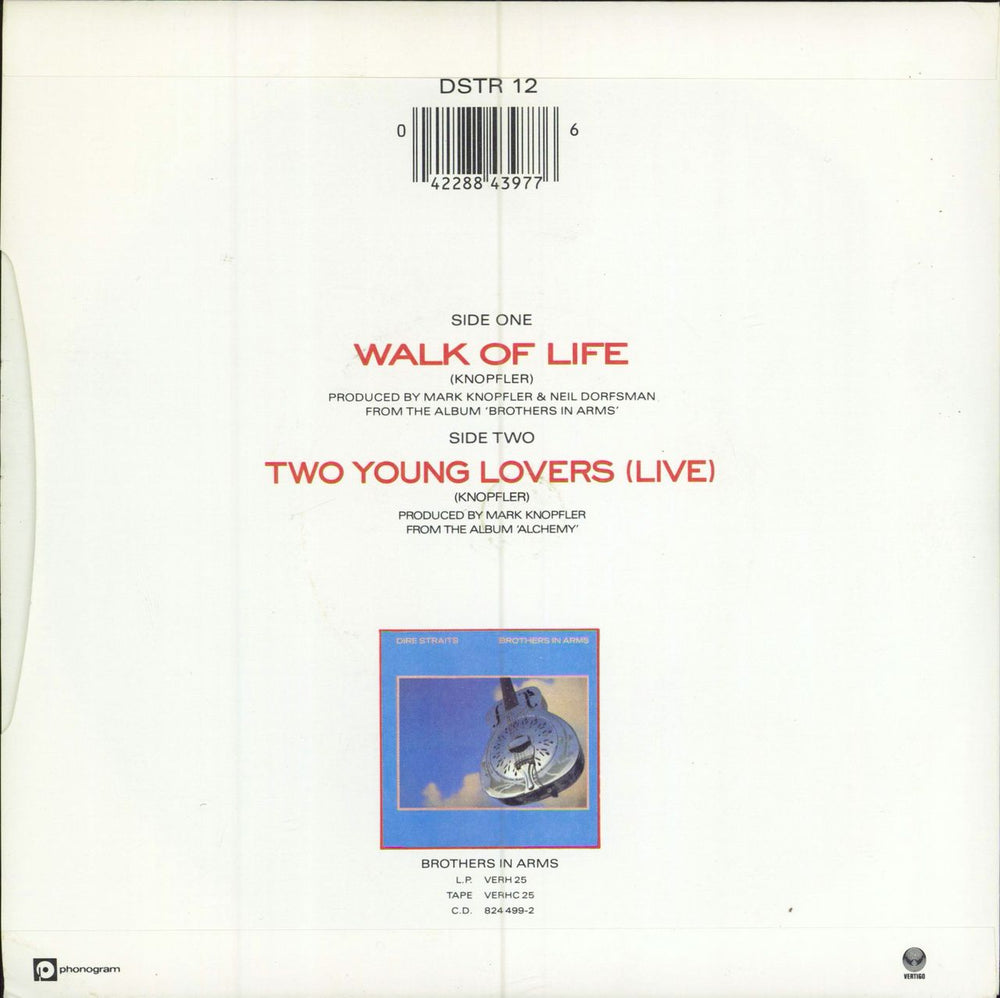 Dire Straits Walk Of Life - Inj UK 7" vinyl single (7 inch record / 45) 042288439776