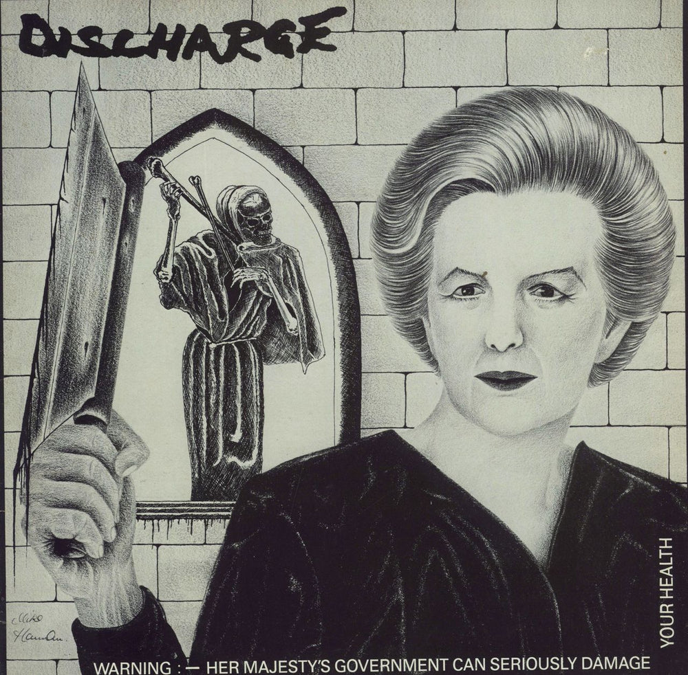 Discharge Warning: Her Majesty's Government Can Seriously Damage Your Health UK 12" vinyl single (12 inch record / Maxi-single) PLATE5