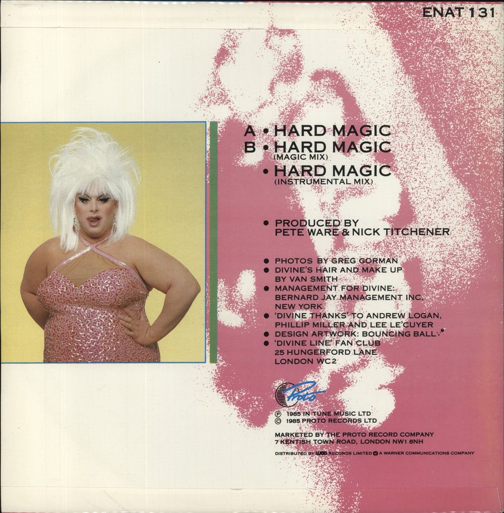 Divine (80's) Hard Magic UK 12" vinyl single (12 inch record / Maxi-single)