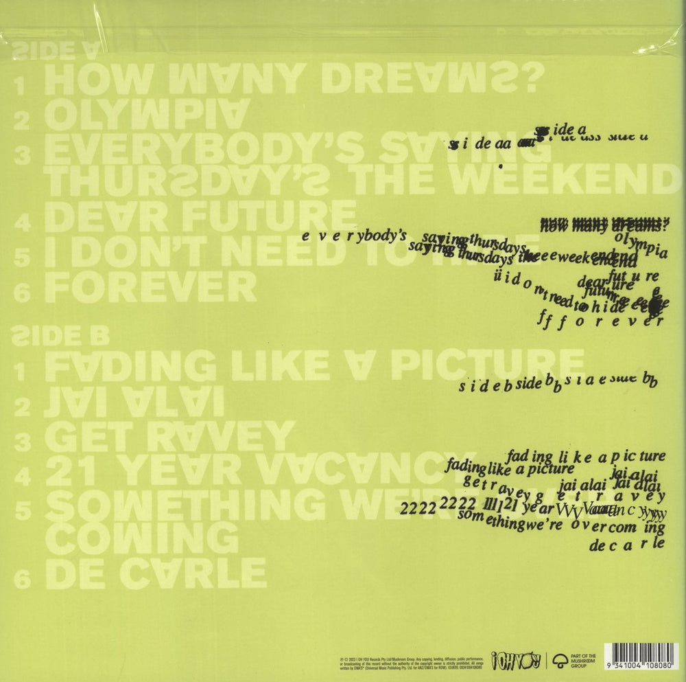 DMA's How Many Dreams? - Neon Yellow Vinyl - Assai Records Autographed UK vinyl LP album (LP record) 9341004108080