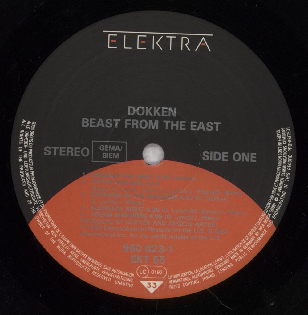 Dokken Beast From The East UK 2-LP vinyl record set (Double LP Album) DOK2LBE276441