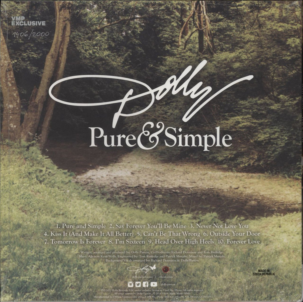 Dolly Parton Pure & Simple - Green Galaxy Vinyl - Sealed US vinyl LP album (LP record)