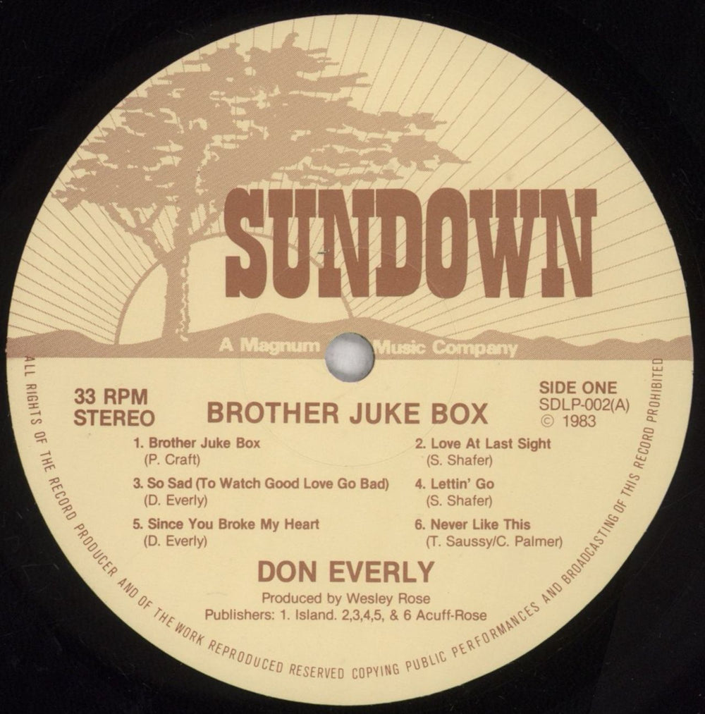 Don Everly Brother Juke-Box UK vinyl LP album (LP record) 2EVLPBR847065