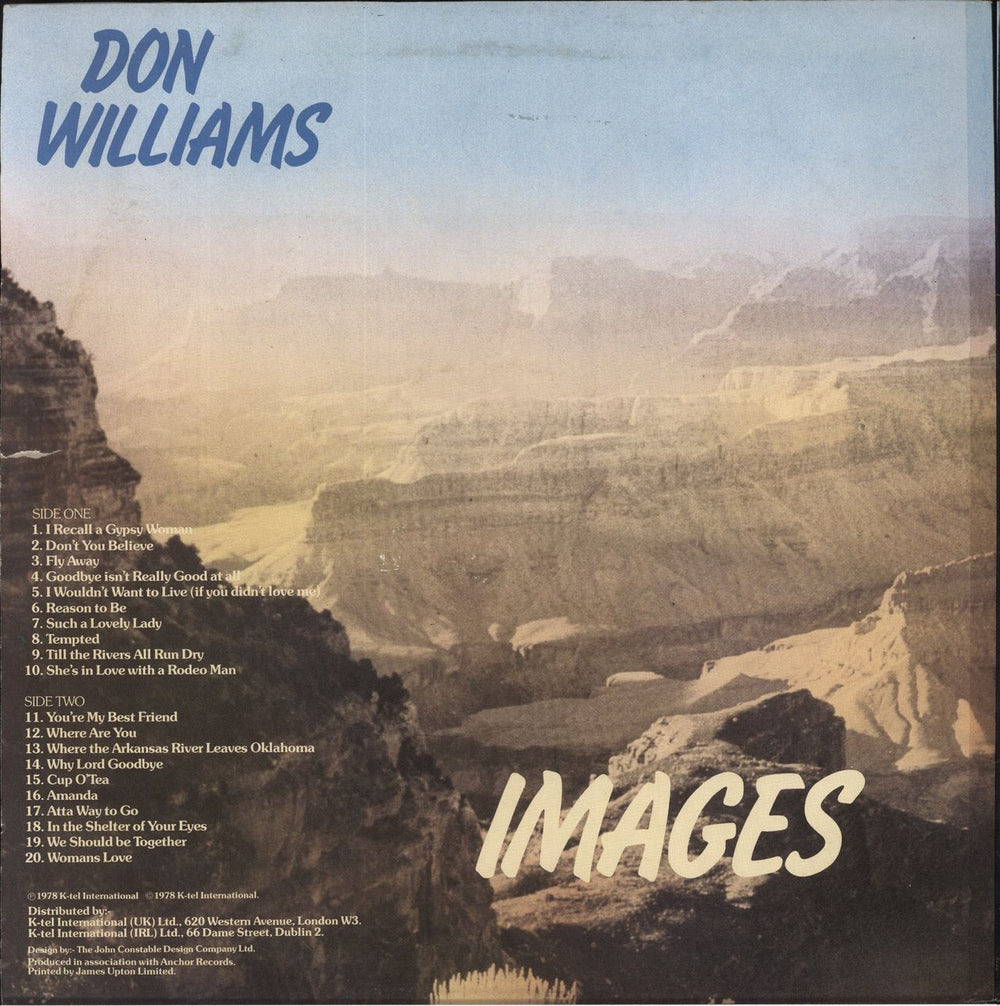 Don Williams Images UK vinyl LP album (LP record)