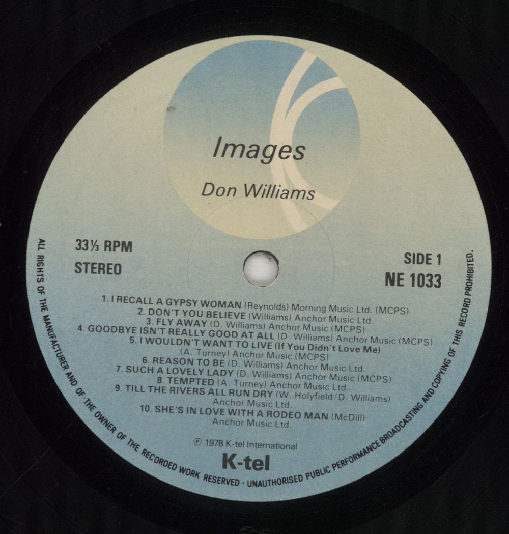 Don Williams Images UK vinyl LP album (LP record) DWMLPIM449236