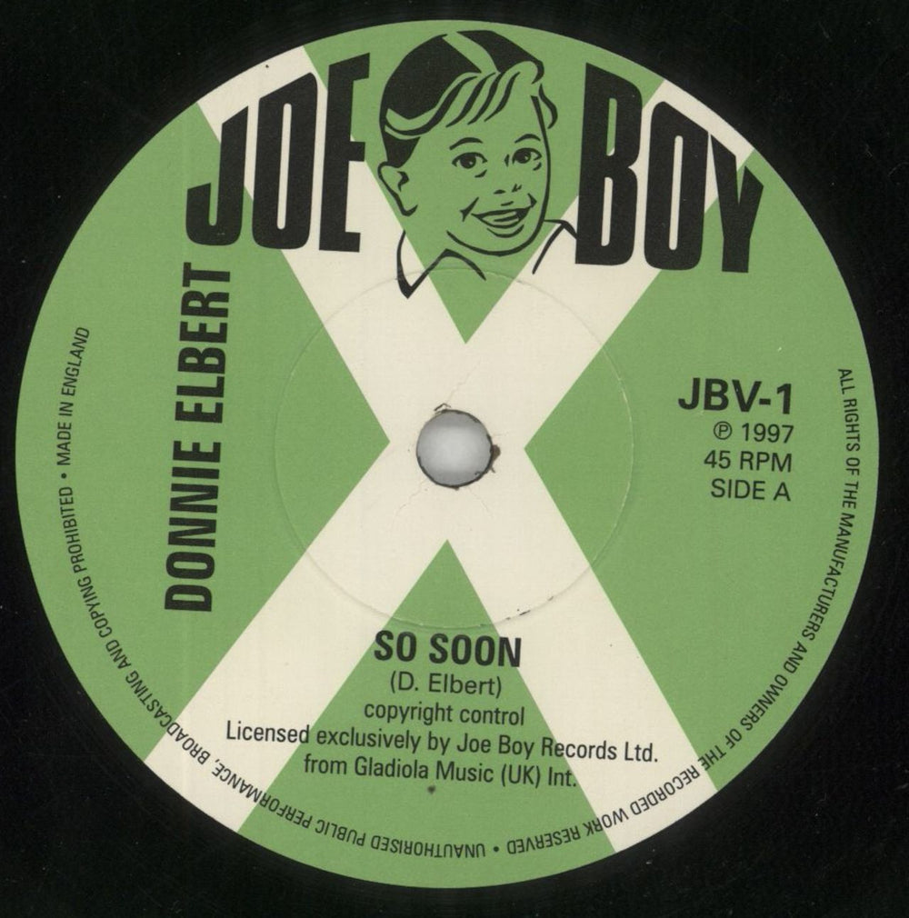 Donnie Elbert So Soon + Picture Sleeve UK 7" vinyl single (7 inch record / 45) 2DE07SO849338