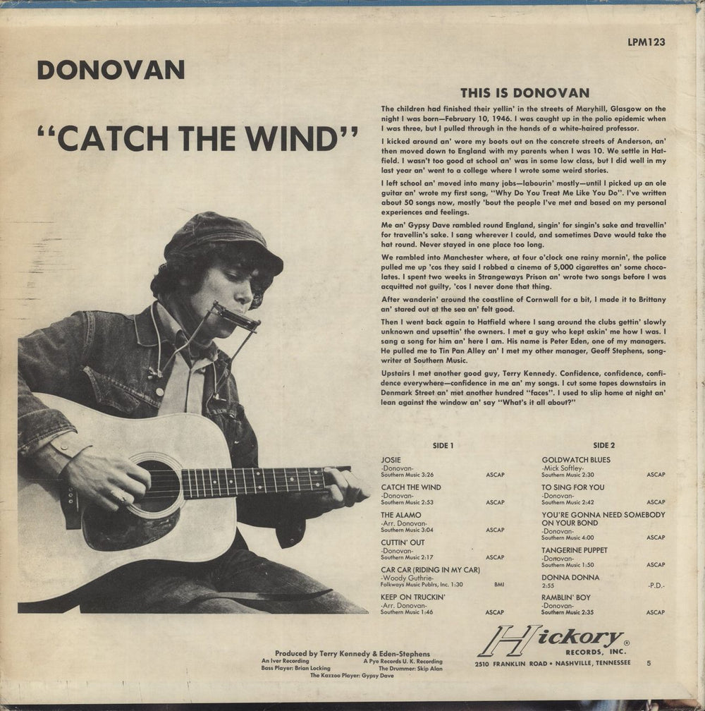 Donovan Catch The Wind - VG US vinyl LP album (LP record)