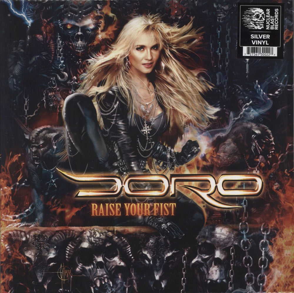 Doro Raise Your Fist - Silver Vinyl - Sealed UK 2-LP vinyl record set (Double LP Album) NBR30022