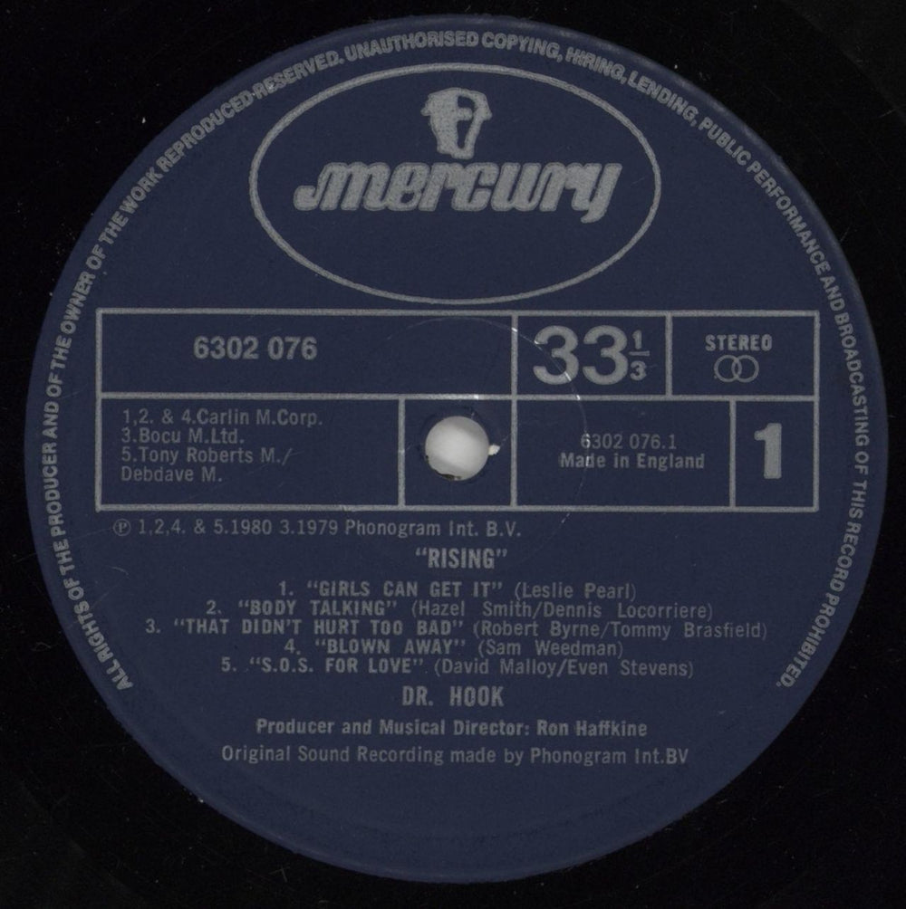 Dr Hook Rising + Inner UK vinyl LP album (LP record) DHKLPRI720555