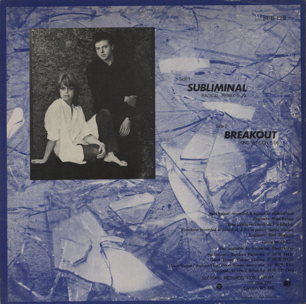 Drinking Electricity Subliminal/Breakout French 12" vinyl single (12 inch record / Maxi-single)