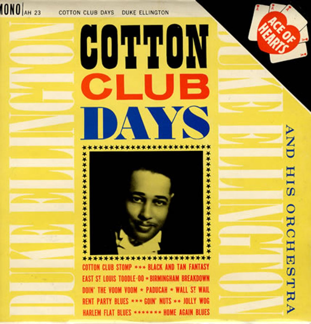 Duke Ellington Cotton Club Days UK vinyl LP album (LP record) AH23