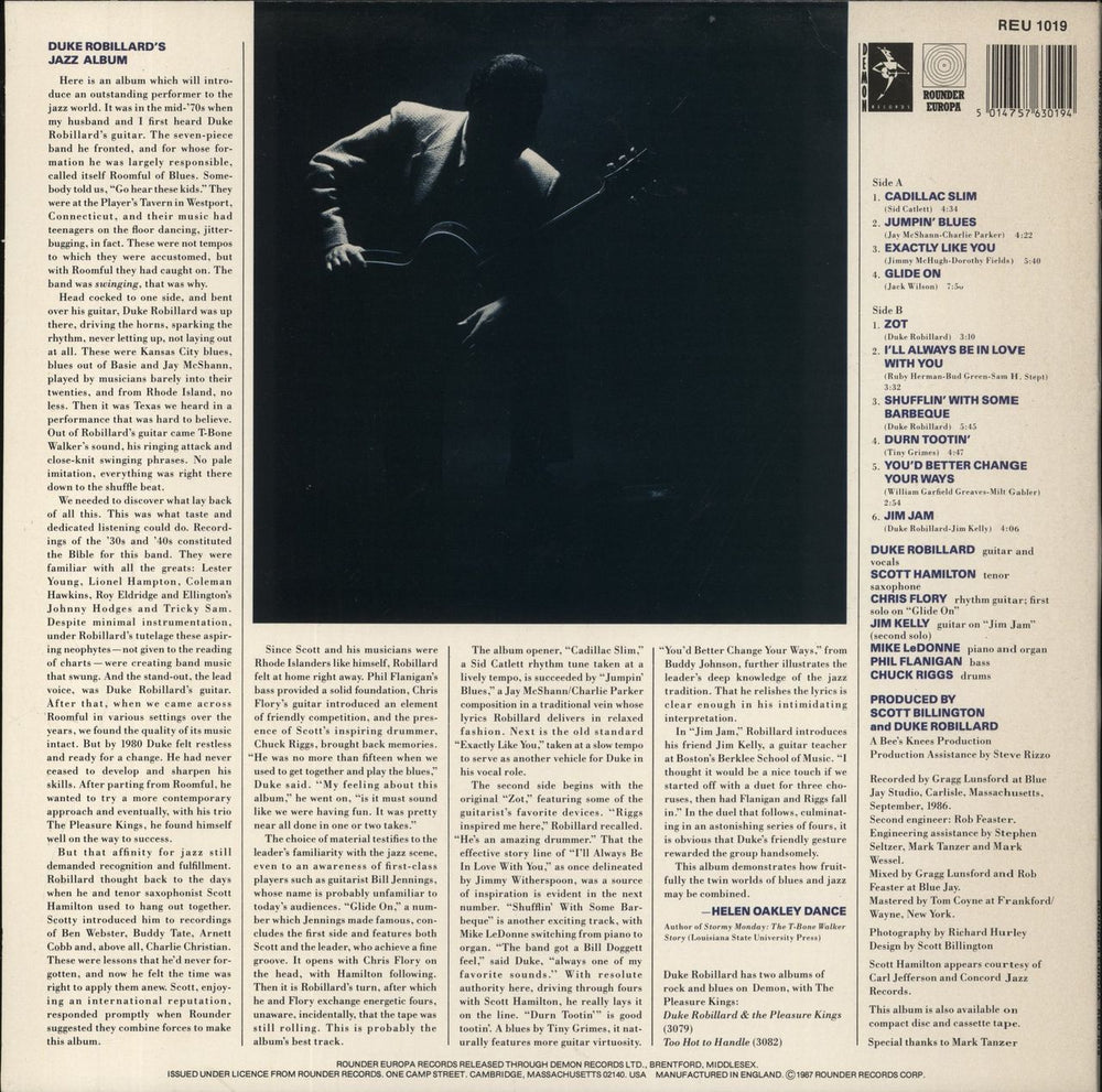 Duke Robillard Swing UK vinyl LP album (LP record) 5014757630194