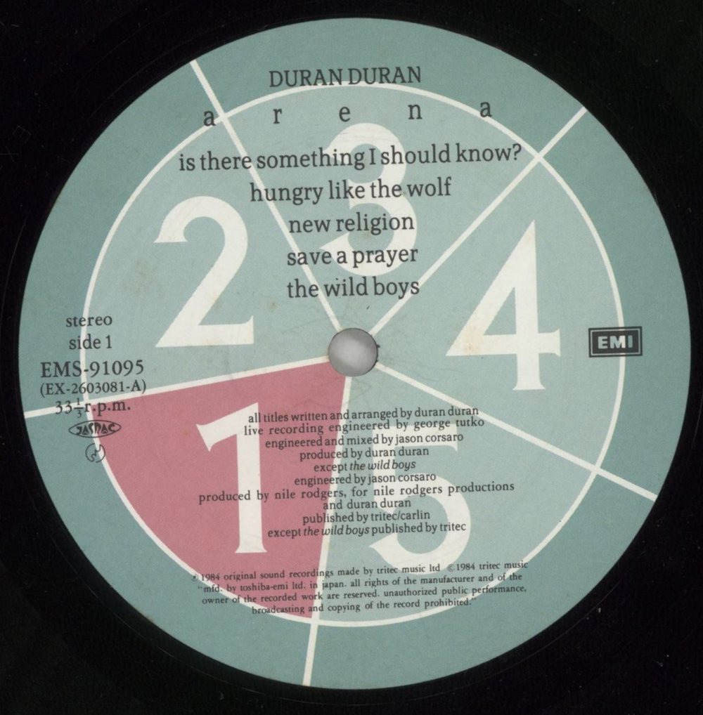 Duran Duran Arena + Stickers Japanese vinyl LP album (LP record) DDNLPAR291870