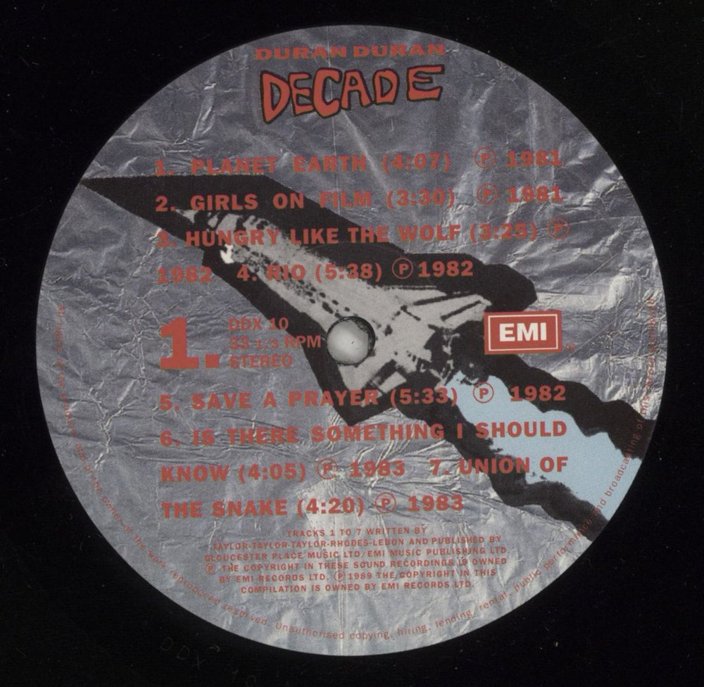 Duran Duran Decade - Price Sticker UK vinyl LP album (LP record) DDNLPDE874204