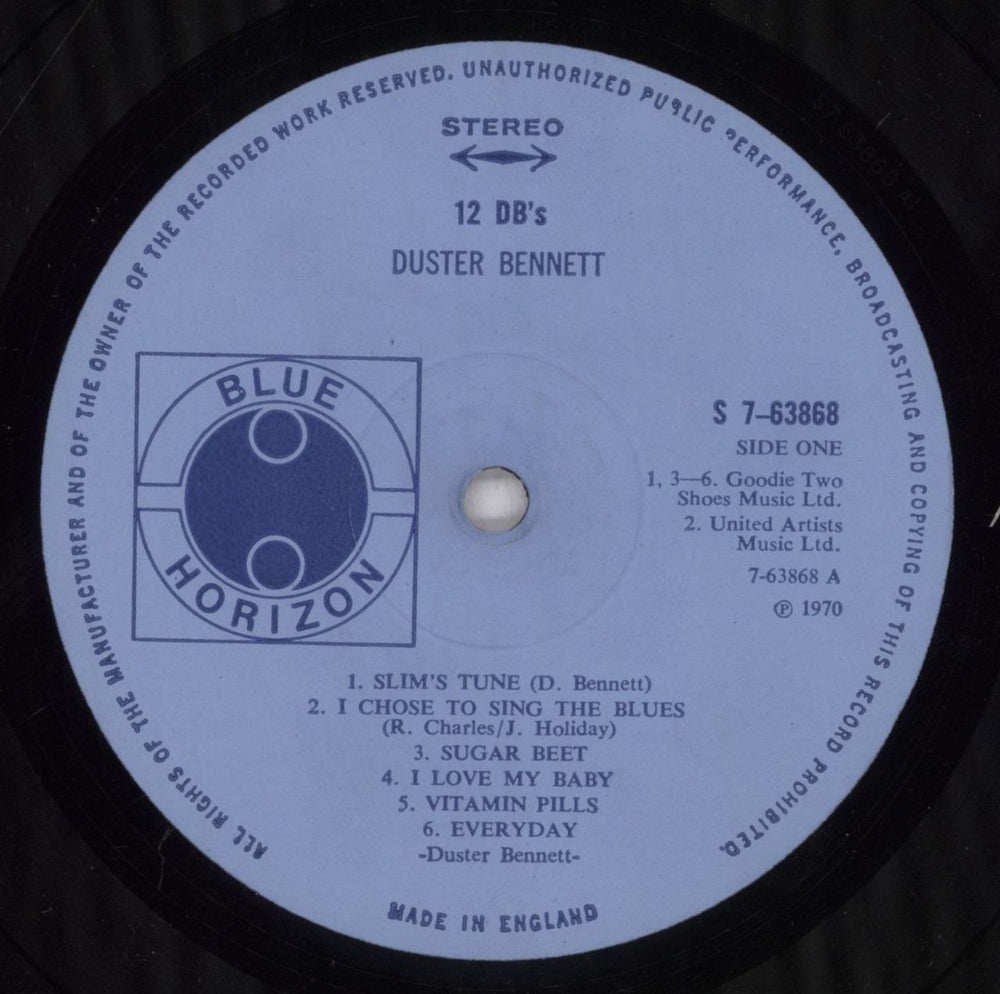 Duster Bennett 12db's UK vinyl LP album (LP record) DUTLPDB492117