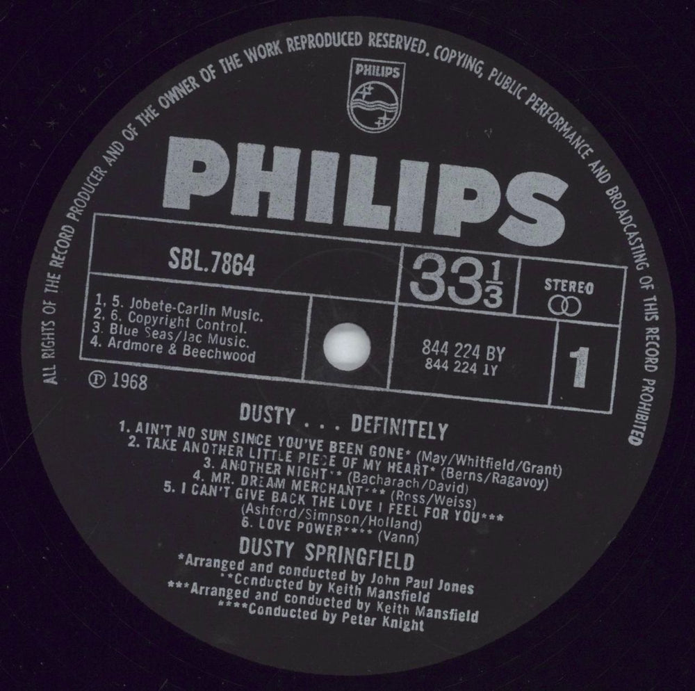 Dusty Springfield Dusty...Definitely - 1st - VG UK vinyl LP album (LP record) DUSLPDU848815