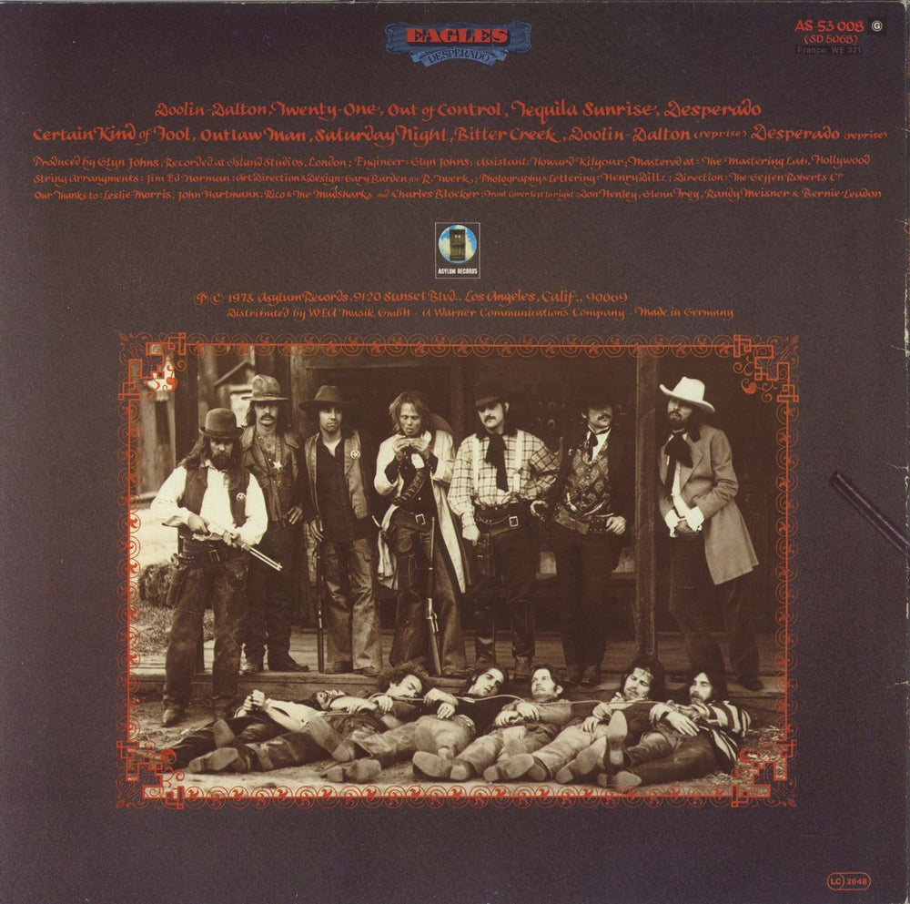 Eagles Desperado German vinyl LP album (LP record)