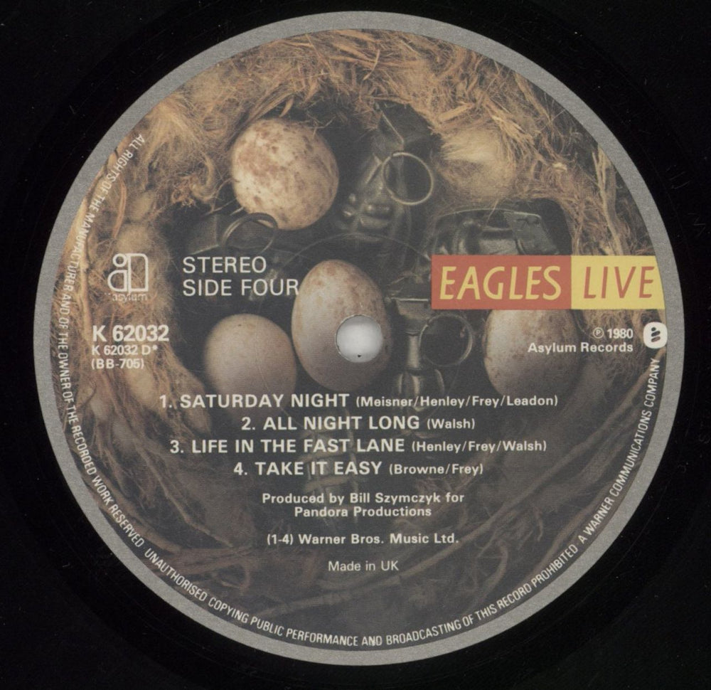 Eagles Eagles Live + Poster UK 2-LP vinyl record set (Double LP Album) EAG2LEA360023