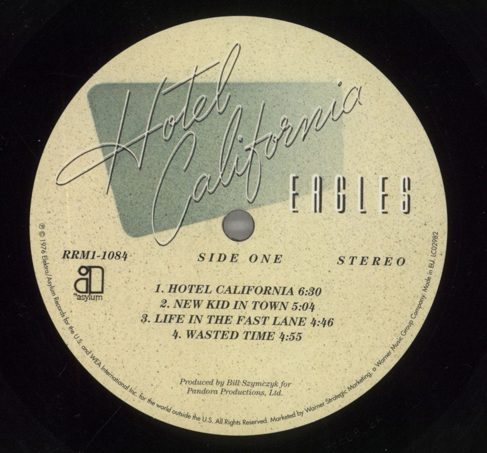 Eagles Hotel California - 180 Gram UK vinyl LP album (LP record) EAGLPHO859027