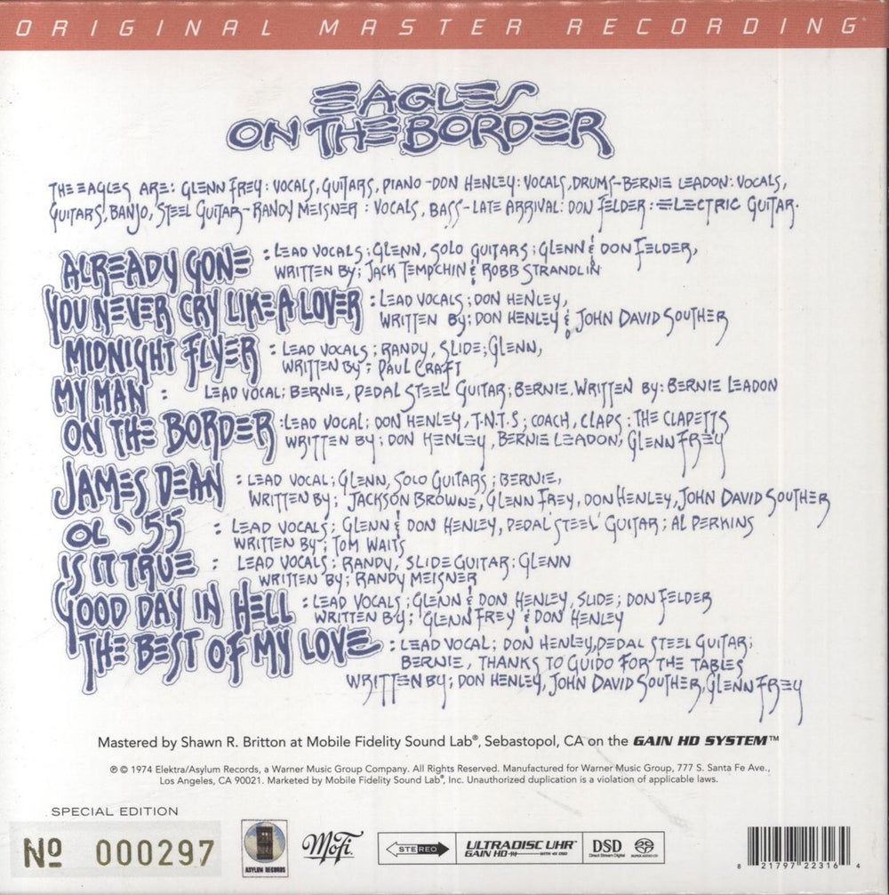Eagles On The Border - Super Audio CD US super audio CD SACD 821797223164