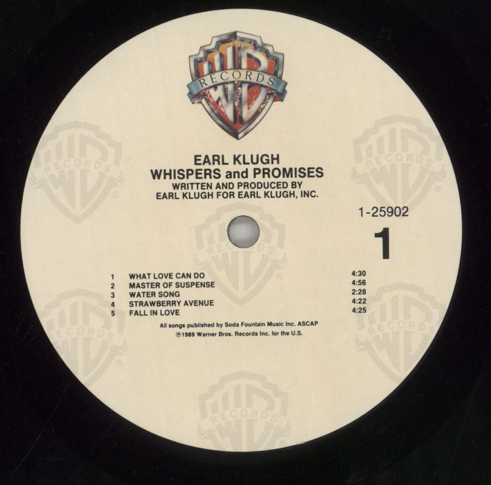 Earl Klugh Whispers And Promises - Gold promo stamped US vinyl LP album (LP record) EAQLPWH860046