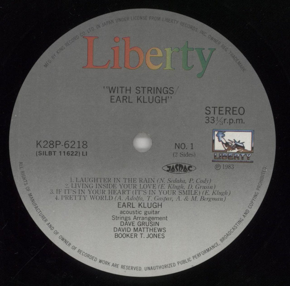 Earl Klugh With Strings Japanese vinyl LP album (LP record) EAQLPWI860050