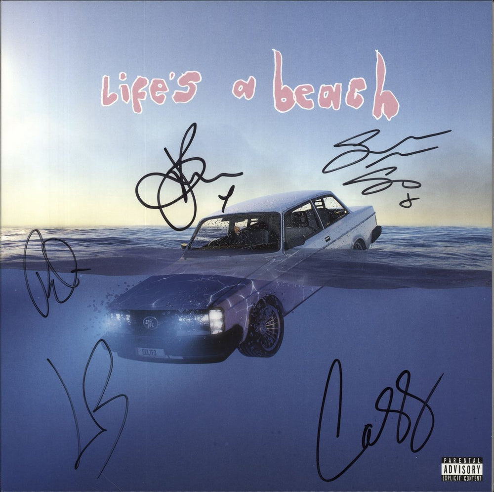 Easy Life Life's A Beach - Fully Autographed UK vinyl LP album (LP record) 3564081