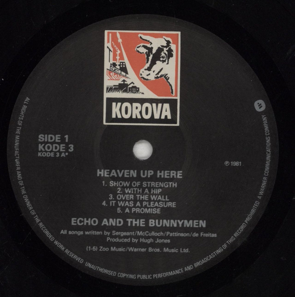 Echo & The Bunnymen Heaven Up Here - 1st - EX UK vinyl LP album (LP record) ECHLPHE501024