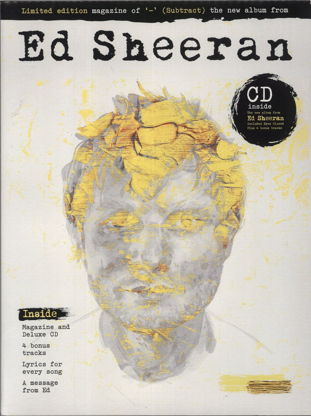 Ed Sheeran - (Subtract) - CD & Magazine UK CD album (CDLP) 9781910608166