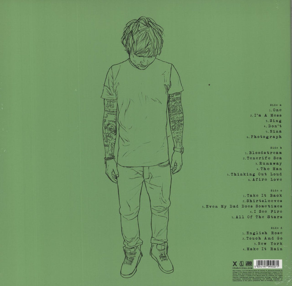 Ed Sheeran X - Green Vinyl + Slipmat UK 2-LP vinyl record set (Double LP Album) 5054197995071