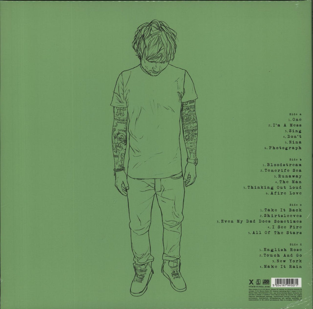 Ed Sheeran X - Green Vinyl - Sealed UK 2-LP vinyl record set (Double LP Album) EJB2LXG842867