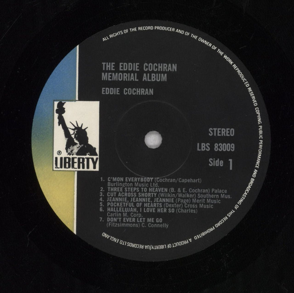 Eddie Cochran The Eddie Cochran Memorial Album UK vinyl LP album (LP record)