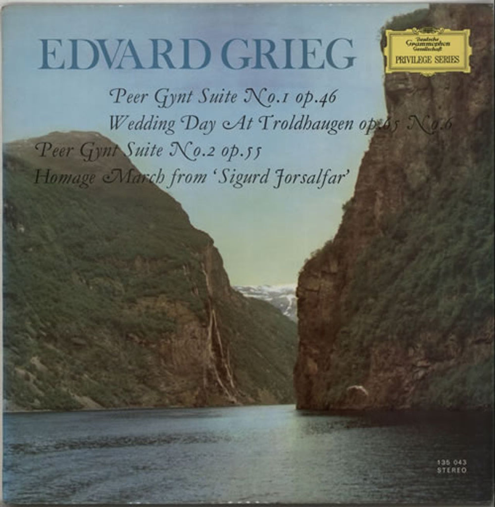 Edvard Grieg Peer Gynt Suites Nos. 1 & 2, etc... UK vinyl LP album (LP record) 135043