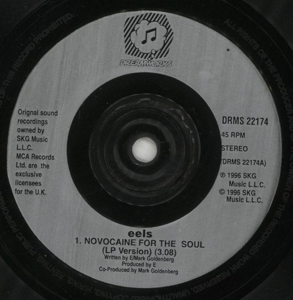 Eels Novocaine For The Soul UK 7" vinyl single (7 inch record / 45) EEL07NO248541