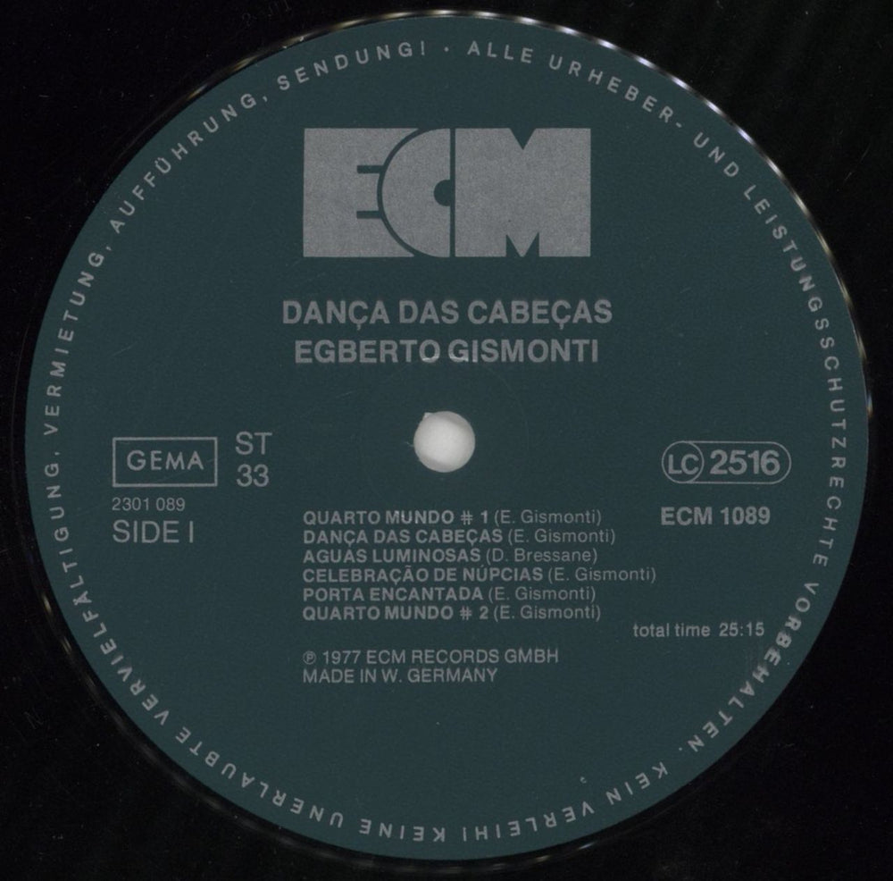 Egberto Gismonti Dança Das Cabeças German vinyl LP album (LP record) EHBLPDA734289