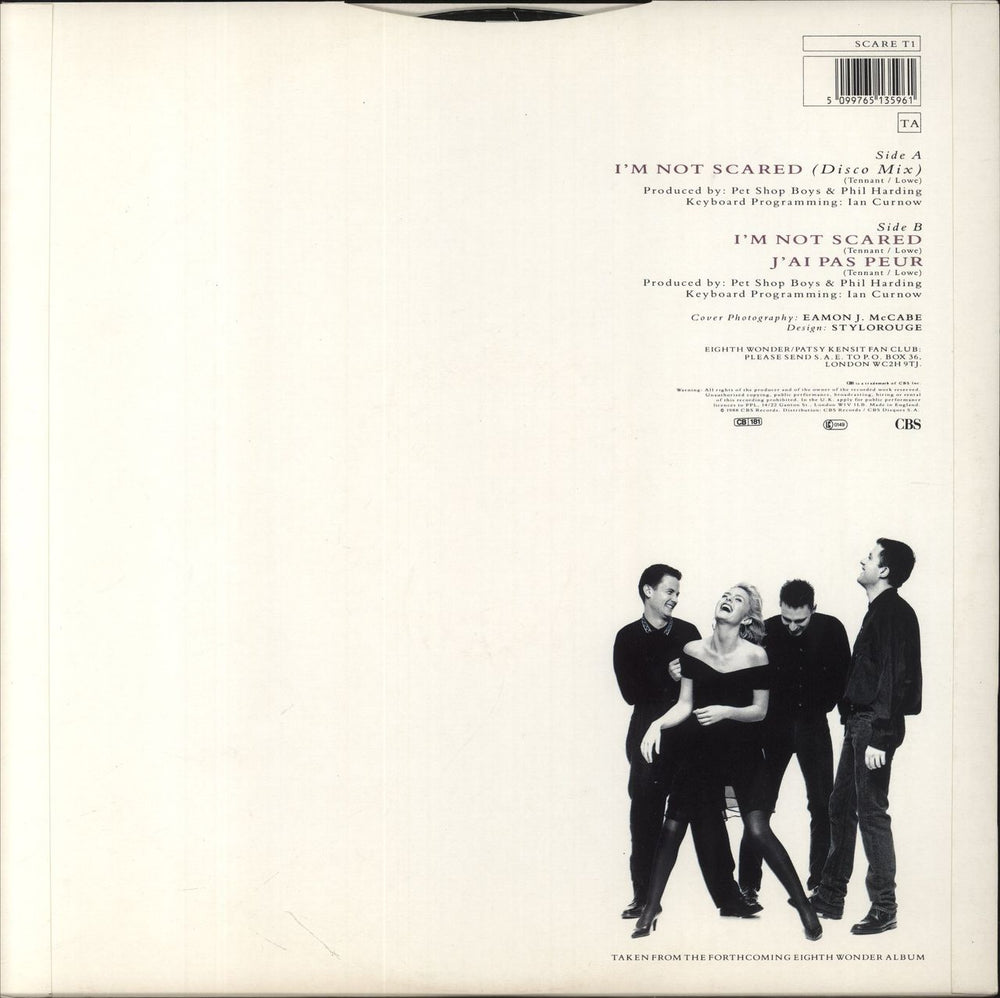 Eighth Wonder I'm Not Scared (Disco Mix) UK 12" vinyl single (12 inch record / Maxi-single) 5099765135961