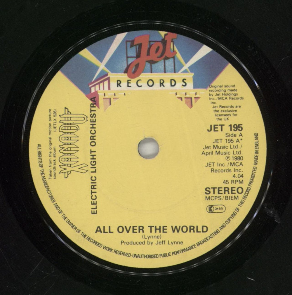 Electric Light Orchestra All Over The World + Picture Sleeve UK 7" vinyl single (7 inch record / 45) ELO07AL591809