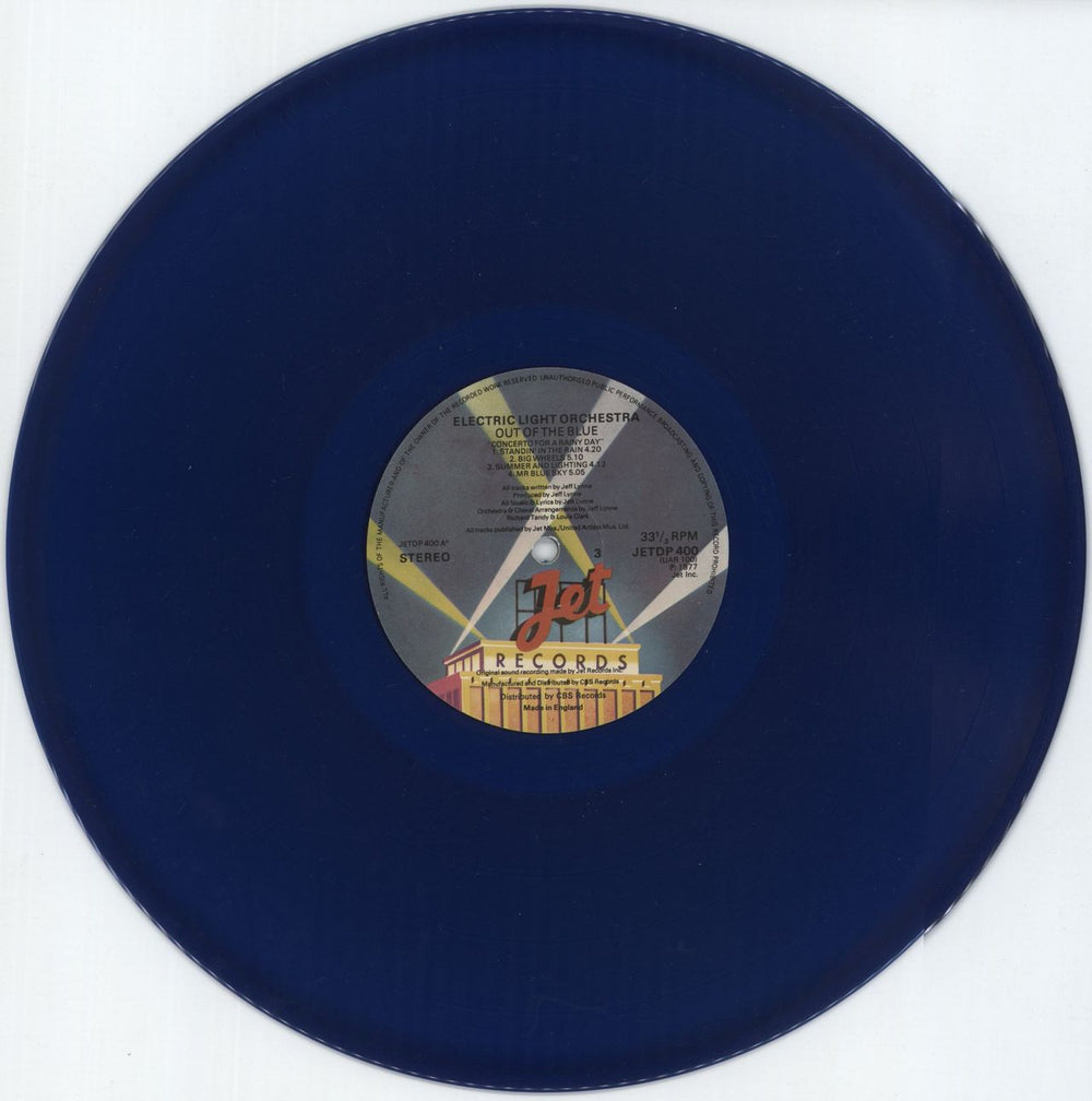Electric Light Orchestra Out Of The Blue - Blue Vinyl - Complete - Stickered Sleeve - VG UK 2-LP vinyl record set (Double LP Album) ELO2LOU879537