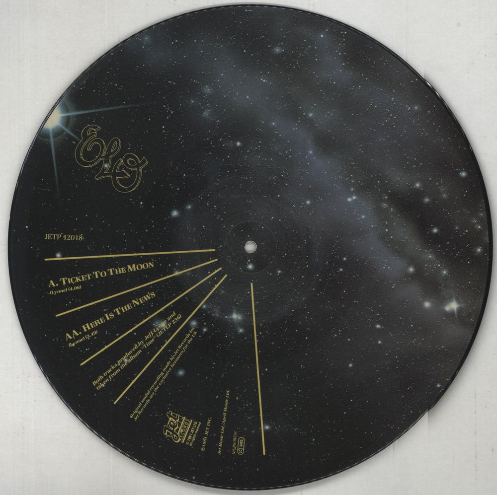 Electric Light Orchestra Ticket To The Moon UK 12" vinyl picture disc (12 inch picture record)